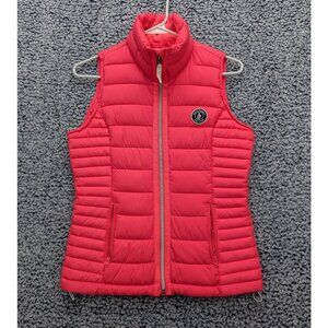 Abercrombie Fitch Puffer Vest Size S Full Zip Hiking Outdoor Preppy Bright Pink